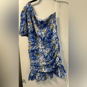 Tcec one shoulder blue dress